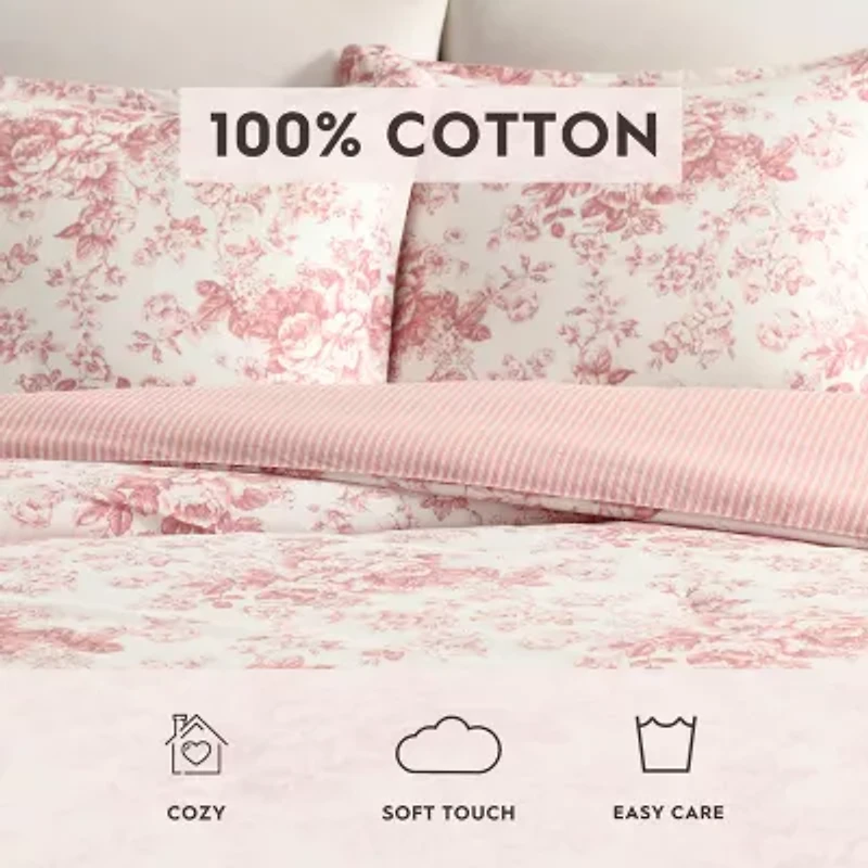 Laura Ashley Toile Delight Easy Care Comforter Set