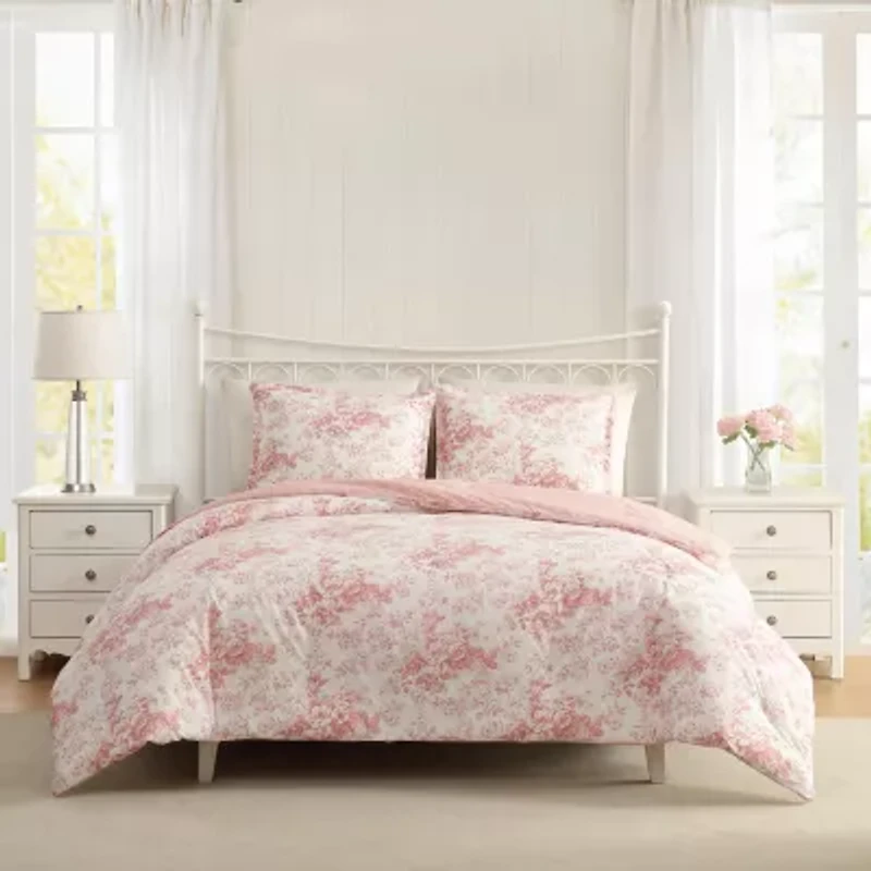 Laura Ashley Toile Delight Easy Care Comforter Set
