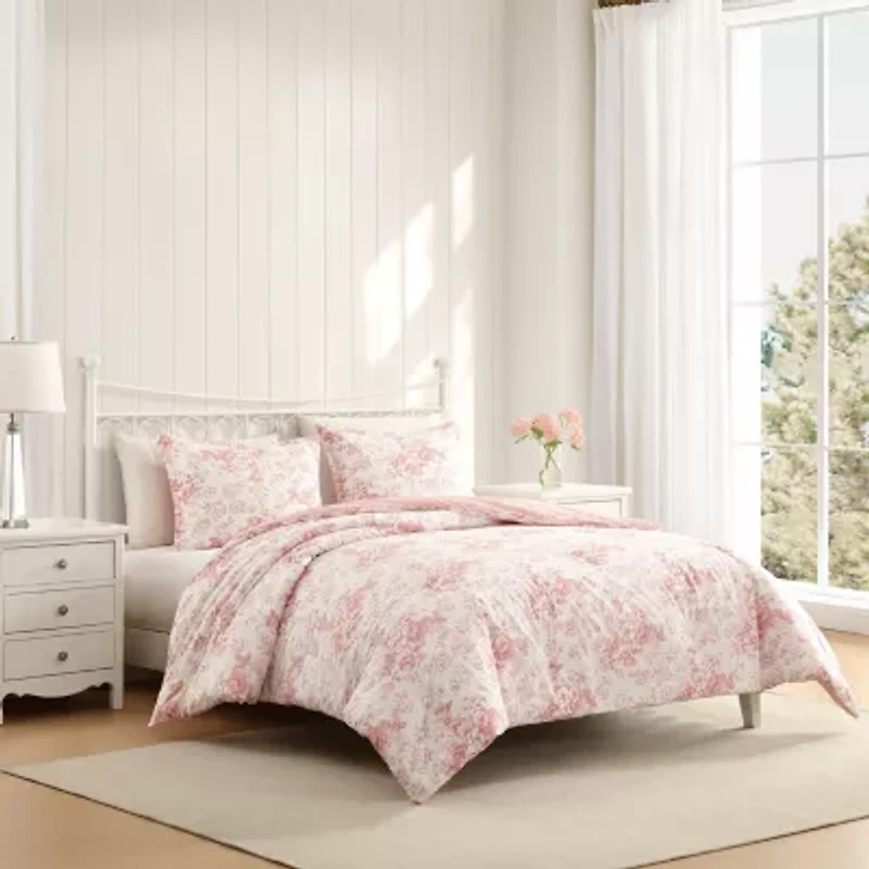 Laura Ashley Toile Delight Easy Care Comforter Set