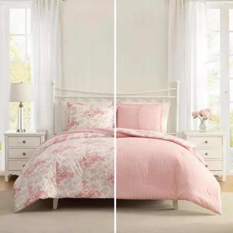 Laura Ashley Toile Delight Easy Care Comforter Set