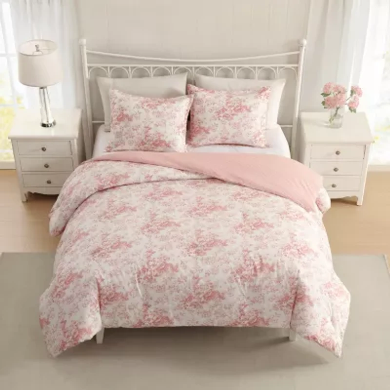 Laura Ashley Toile Delight Easy Care Comforter Set
