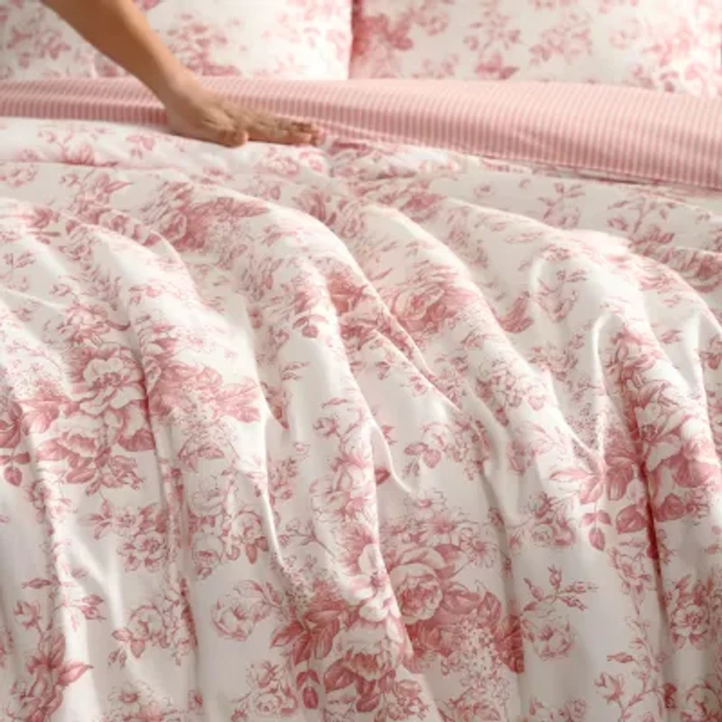 Laura Ashley Toile Delight Easy Care Comforter Set