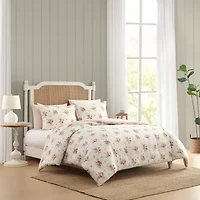 Laura Ashley Ribbon Bouquet Easy Care Comforter Set