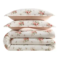 Laura Ashley Ribbon Bouquet Easy Care Comforter Set