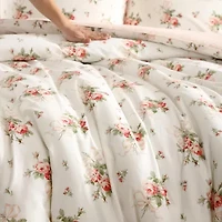 Laura Ashley Ribbon Bouquet Easy Care Comforter Set
