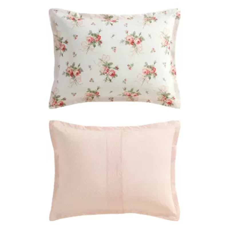 Laura Ashley Ribbon Bouquet Easy Care Comforter Set