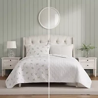 Laura Ashley Bouncy Bows Easy Care Quilt Set