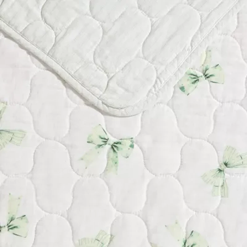 Laura Ashley Bouncy Bows Easy Care Quilt Set