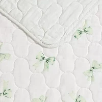 Laura Ashley Bouncy Bows Easy Care Quilt Set