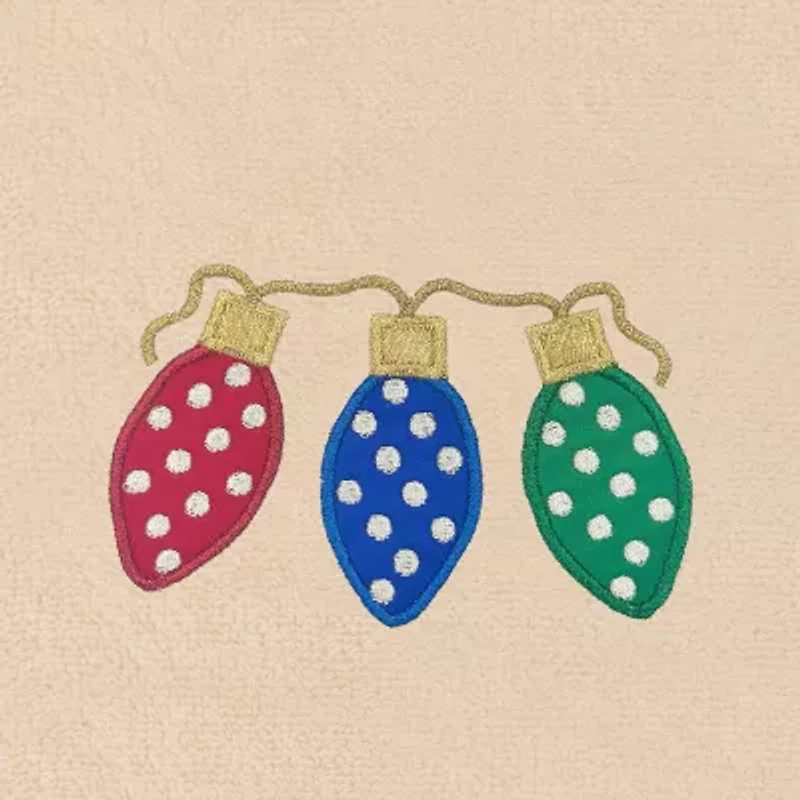 Linum Home Textiles Christmas Twinkle Embroidered 2-pc. Hand Towel