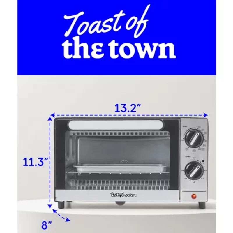 Betty Crocker Black Toaster Oven