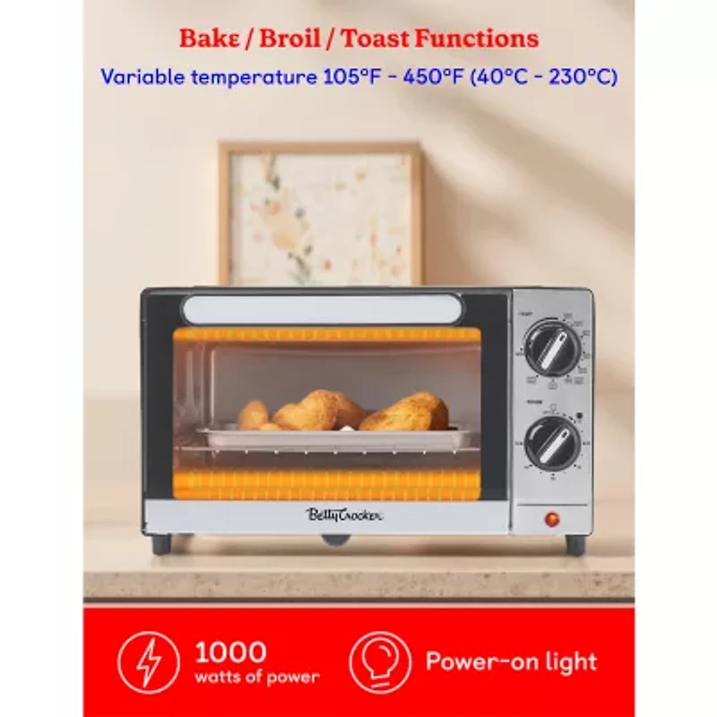Betty Crocker Black Toaster Oven