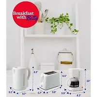 Betty Crocker White Drip Coffee Maker