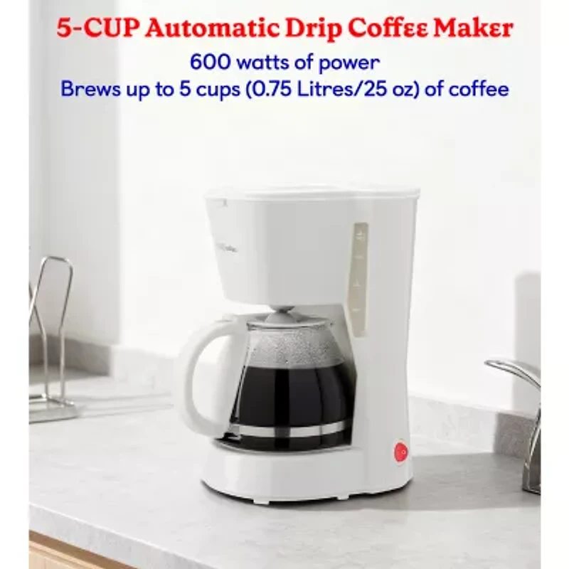 Betty Crocker White Drip Coffee Maker