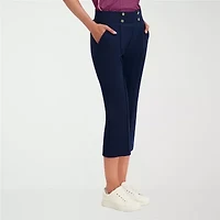 Stella Parker Womens Ankle Mid Rise Cropped Pant