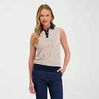 Stella Parker Womens Sleeveless Polo Shirt