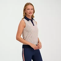 Stella Parker Womens Sleeveless Polo Shirt