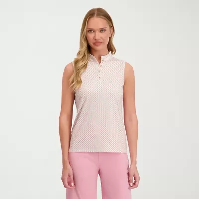 Stella Parker Womens Sleeveless Mock Neck Top