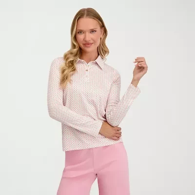 Stella Parker Womens Long Sleeve Polo Shirt