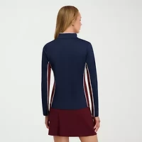Stella Parker Womens Long Sleeve Quarter-Zip Pullover