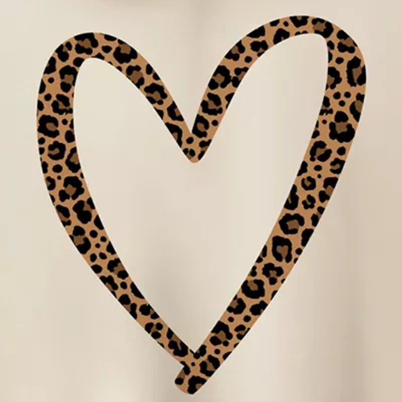 Leopard Heart Womens Long Sleeve Hoodie