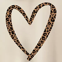 Leopard Heart Womens Long Sleeve Hoodie
