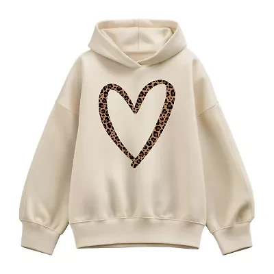 Leopard Heart Womens Long Sleeve Hoodie