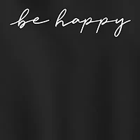 Be Happy Script Womens Long Sleeve Hoodie