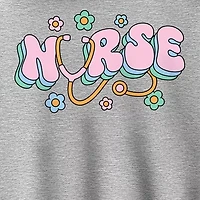Nurse Flowers Womens Long Sleeve Hoodie