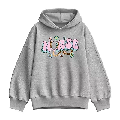 Nurse Flowers Womens Long Sleeve Hoodie