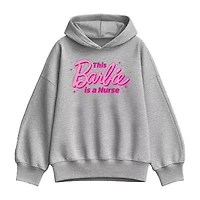 Nurse Womens Long Sleeve Barbie Hoodie