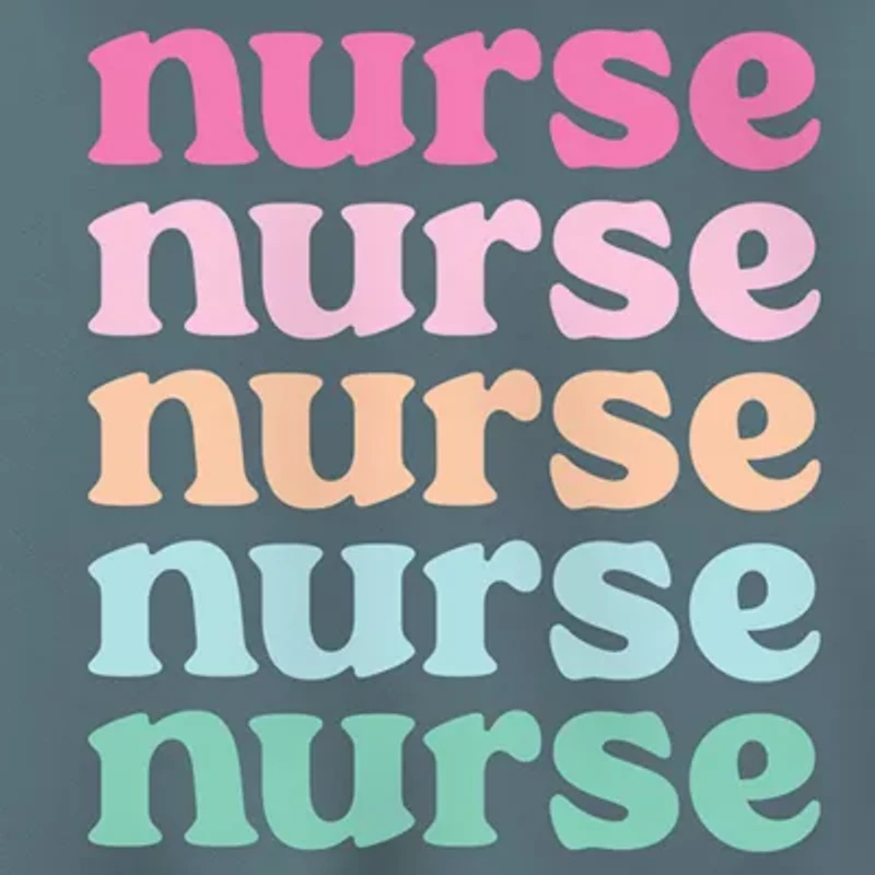 Nurse Stacked Womens Long Sleeve Hoodie