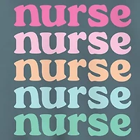 Nurse Stacked Womens Long Sleeve Hoodie