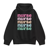 Nurse Stacked Womens Long Sleeve Hoodie