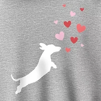 Dachsund Hearts Womens Long Sleeve Hoodie