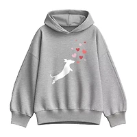 Dachsund Hearts Womens Long Sleeve Hoodie