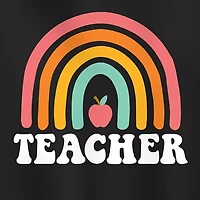 Teacher Rainbow Womens Long Sleeve Hoodie