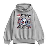 Peanuts Usa Tattoos Womens Long Sleeve Hoodie