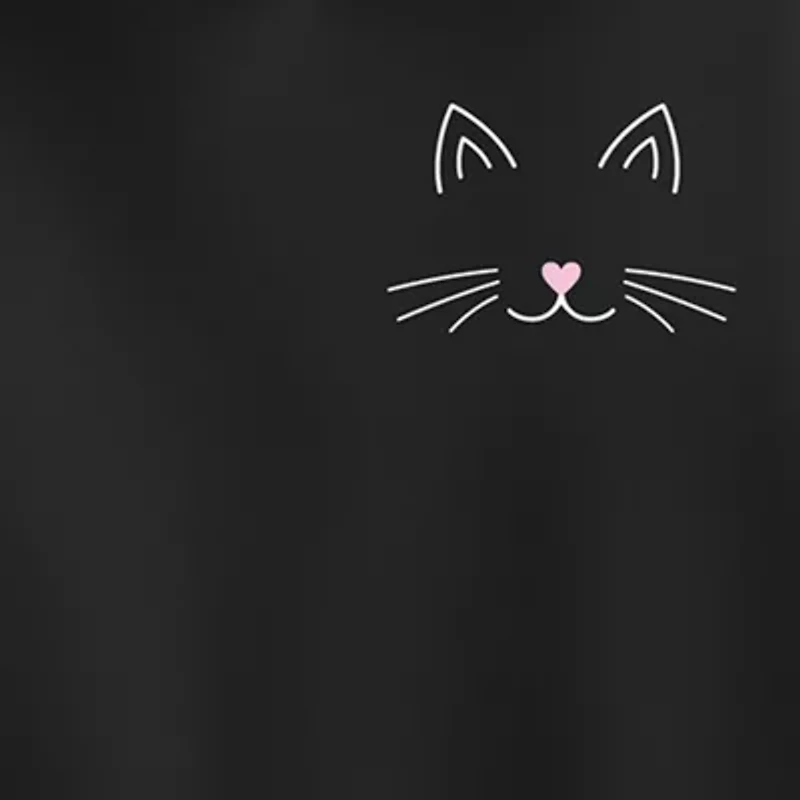 Cat Face Womens Long Sleeve Hoodie