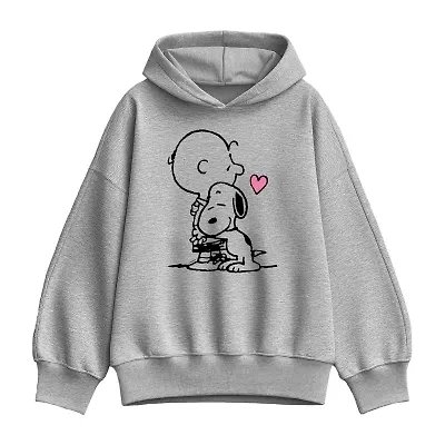 Snoopy Charlie Hug Womens Long Sleeve Hoodie