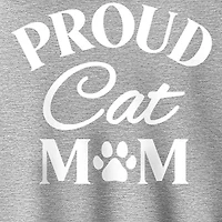 Proud Cat Mom Womens Long Sleeve Hoodie