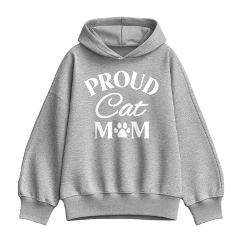 Proud Cat Mom Womens Long Sleeve Hoodie