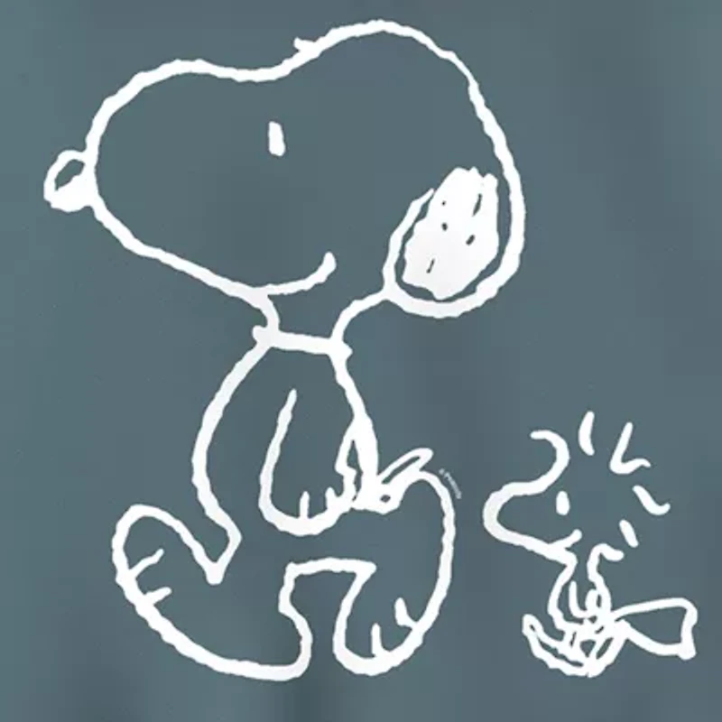 Snoopy Walking Chalk Womens Long Sleeve Hoodie