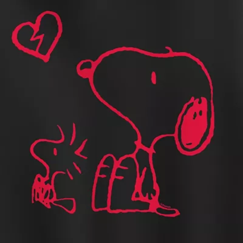 Snoopy Broken Heart Womens Long Sleeve Hoodie