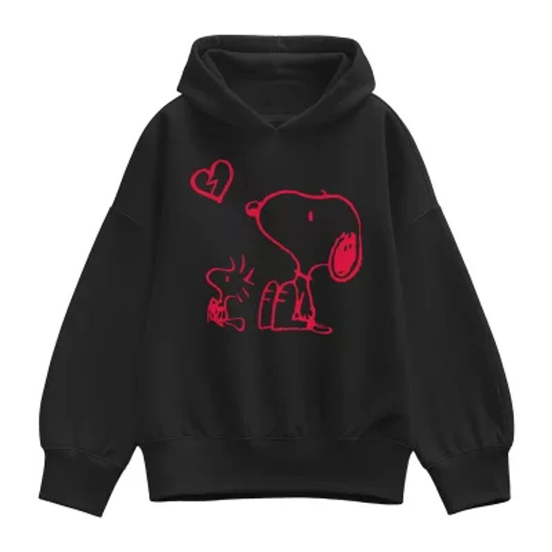 Snoopy Broken Heart Womens Long Sleeve Hoodie