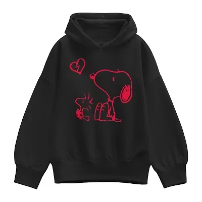 Snoopy Broken Heart Womens Long Sleeve Hoodie
