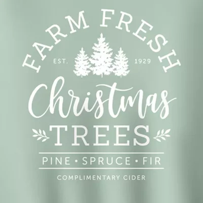 Farm Fresh Trees Womens Crew Neck Long Sleeve Pullover Sweater