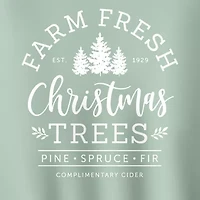 Farm Fresh Trees Womens Crew Neck Long Sleeve Pullover Sweater