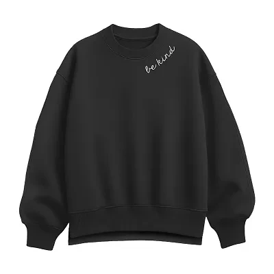 Be Kind Womens Crew Neck Long Sleeve Pullover Sweater