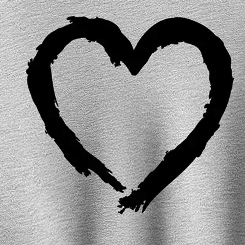 Paint Stroke Heart Womens Crew Neck Long Sleeve Pullover Sweater